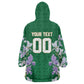 Custom Algeria Iris Floral Green Kid Wearable Blanket Hoodie Africa Women’s Football Champion Series 2026