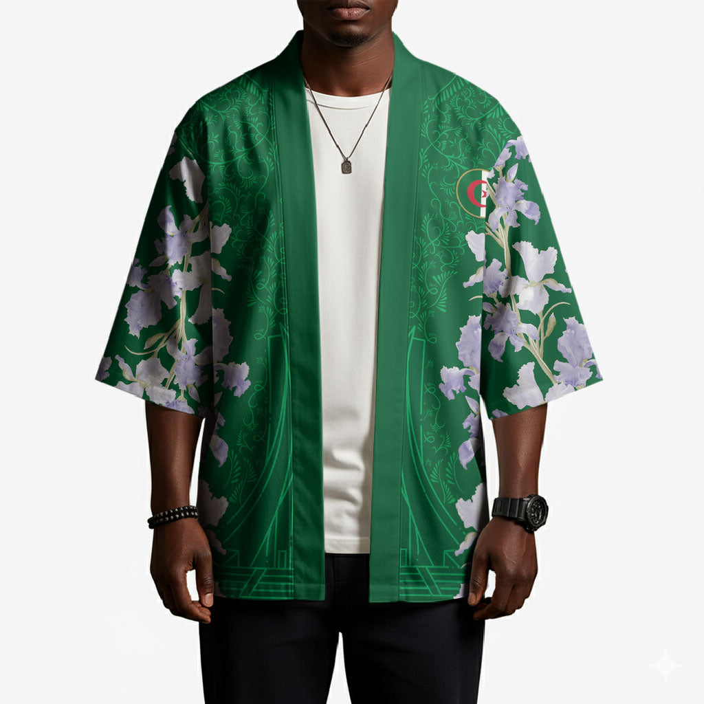 Custom Algeria Iris Floral Green Kimono Africa Women’s Football Champion Series 2026