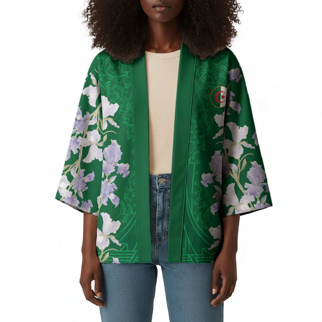 Custom Algeria Iris Floral Green Kimono Africa Women’s Football Champion Series 2026