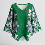 Custom Algeria Iris Floral Green Kimono Sleeve Blouse Africa Women’s Football Champion Series 2026