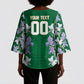 Custom Algeria Iris Floral Green Kimono Sleeve Blouse Africa Women’s Football Champion Series 2026