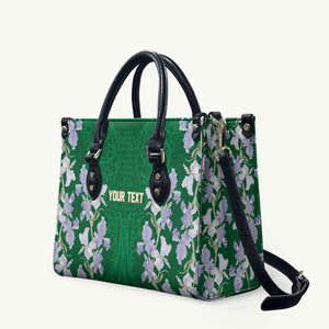 Custom Algeria Iris Floral Green Leather Bag Africa Women’s Football Champion Series 2026