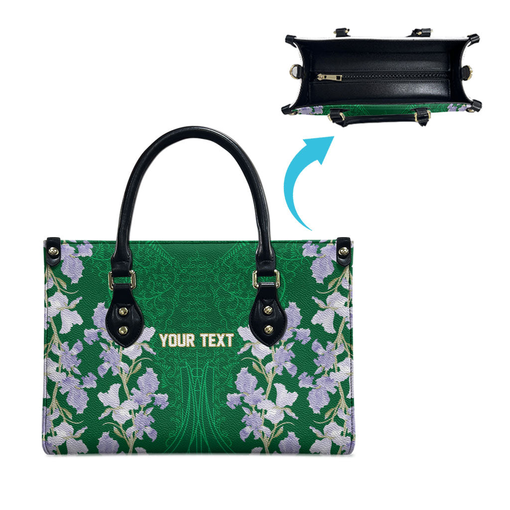 Custom Algeria Iris Floral Green Leather Bag Africa Women’s Football Champion Series 2026
