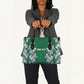 Custom Algeria Iris Floral Green Leather Bag Africa Women’s Football Champion Series 2026