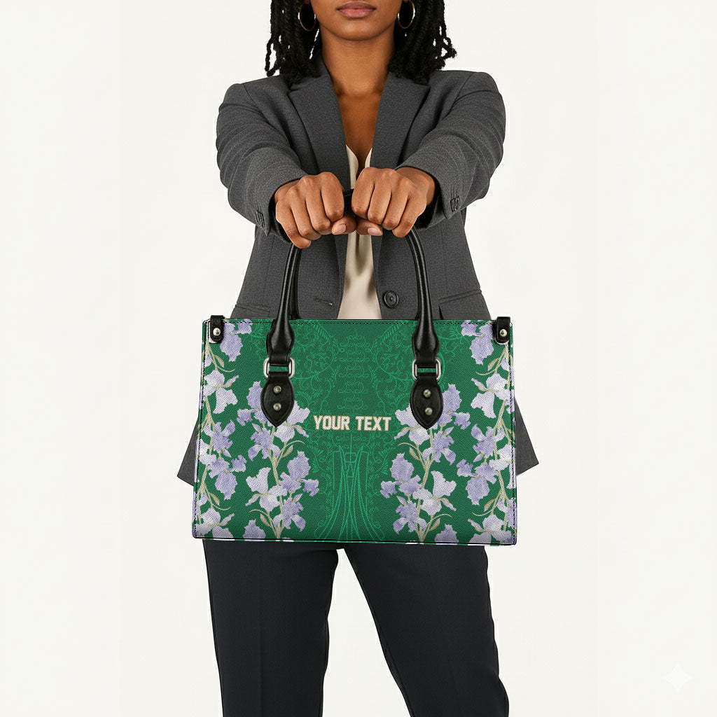 Custom Algeria Iris Floral Green Leather Bag Africa Women’s Football Champion Series 2026