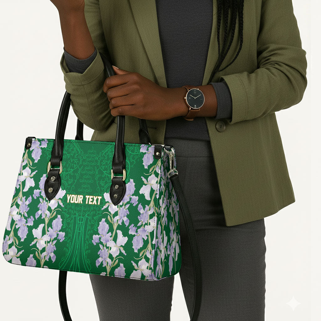 Custom Algeria Iris Floral Green Leather Bag Africa Women’s Football Champion Series 2026