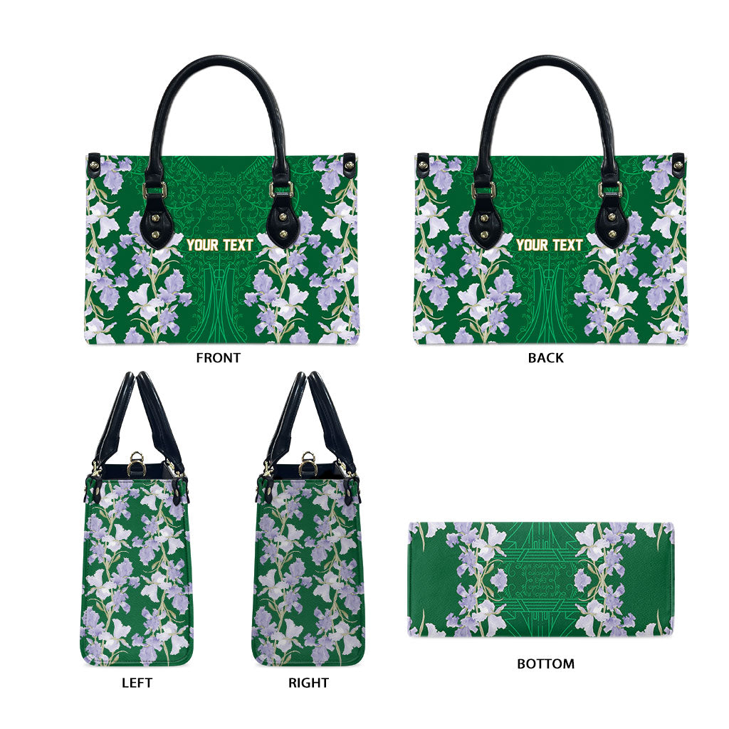 Custom Algeria Iris Floral Green Leather Bag Africa Women’s Football Champion Series 2026