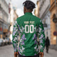 Custom Algeria Iris Floral Green Long Sleeve Button Shirt Africa Women’s Football Champion Series 2026