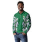 Custom Algeria Iris Floral Green Long Sleeve Polo Shirt Africa Women’s Football Champion Series 2026