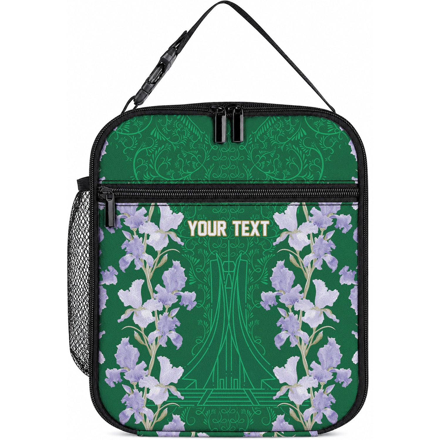Custom Algeria Iris Floral Green Lunch Bag Africa Women’s Football Champion Series 2026