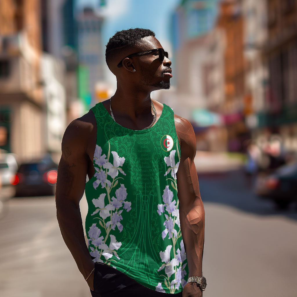 Custom Algeria Iris Floral Green Men Tank Top Africa Women’s Football Champion Series 2026