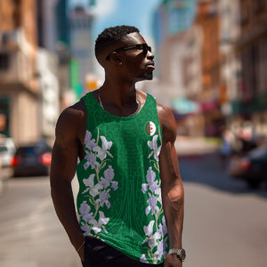 Custom Algeria Iris Floral Green Men Tank Top Africa Women’s Football Champion Series 2026