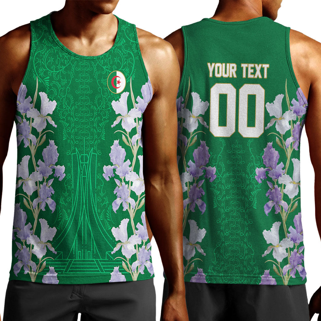 Custom Algeria Iris Floral Green Men Tank Top Africa Women’s Football Champion Series 2026