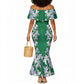 Custom Algeria Iris Floral Green Mermaid Dress Africa Women’s Football Champion Series 2026