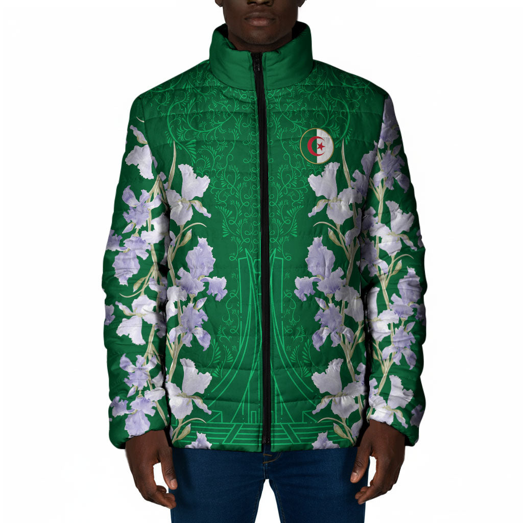 Custom Algeria Iris Floral Green Padded Jacket Africa Women’s Football Champion Series 2026