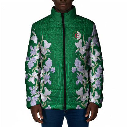 Custom Algeria Iris Floral Green Padded Jacket Africa Women’s Football Champion Series 2026