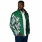 Custom Algeria Iris Floral Green Padded Jacket Africa Women’s Football Champion Series 2026