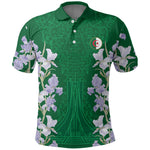 Custom Algeria Iris Floral Green Polo Shirt Africa Women’s Football Champion Series 2026