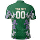 Custom Algeria Iris Floral Green Polo Shirt Africa Women’s Football Champion Series 2026