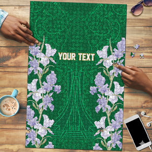 Custom Algeria Iris Floral Green Puzzle Africa Women’s Football Champion Series 2026