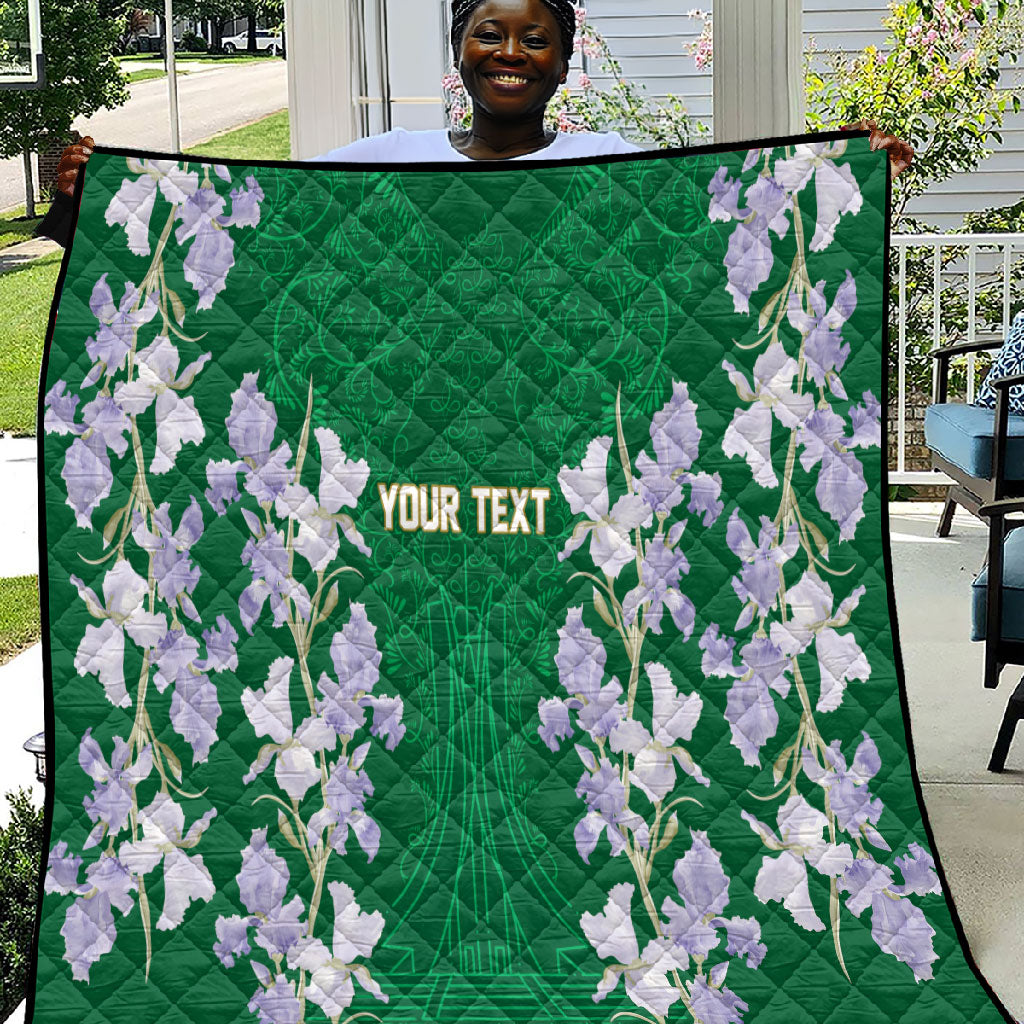 Custom Algeria Iris Floral Green Quilt Africa Women’s Football Champion Series 2026