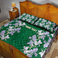 Custom Algeria Iris Floral Green Quilt Bed Set Africa Women’s Football Champion Series 2026