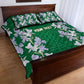 Custom Algeria Iris Floral Green Quilt Bed Set Africa Women’s Football Champion Series 2026
