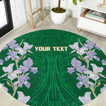 Custom Algeria Iris Floral Green Round Carpet Africa Women’s Football Champion Series 2026