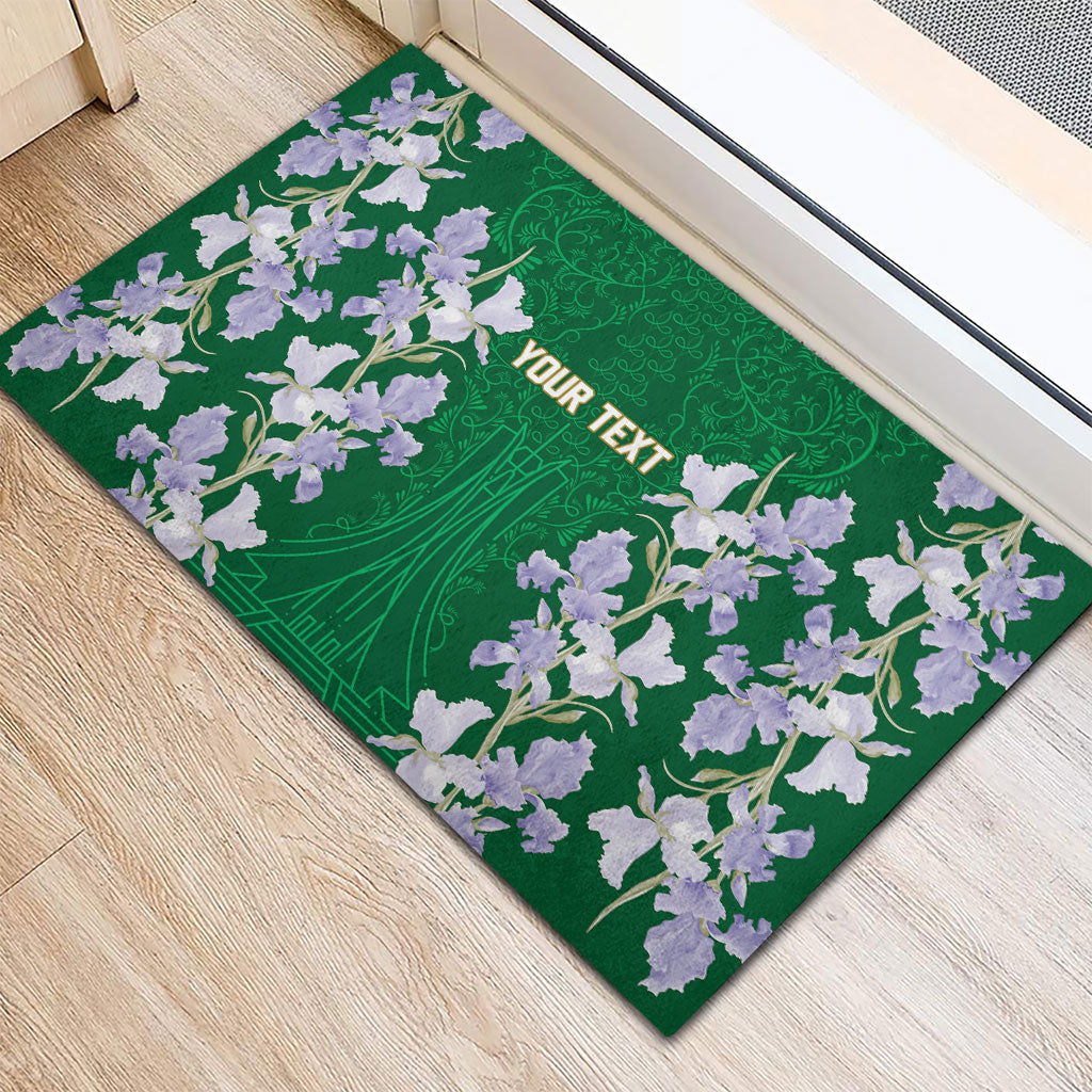 Custom Algeria Iris Floral Green Rubber Doormat Africa Women’s Football Champion Series 2026