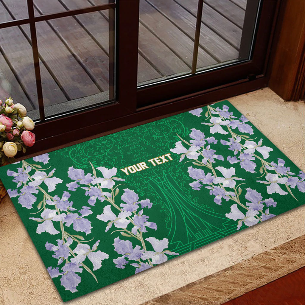 Custom Algeria Iris Floral Green Rubber Doormat Africa Women’s Football Champion Series 2026