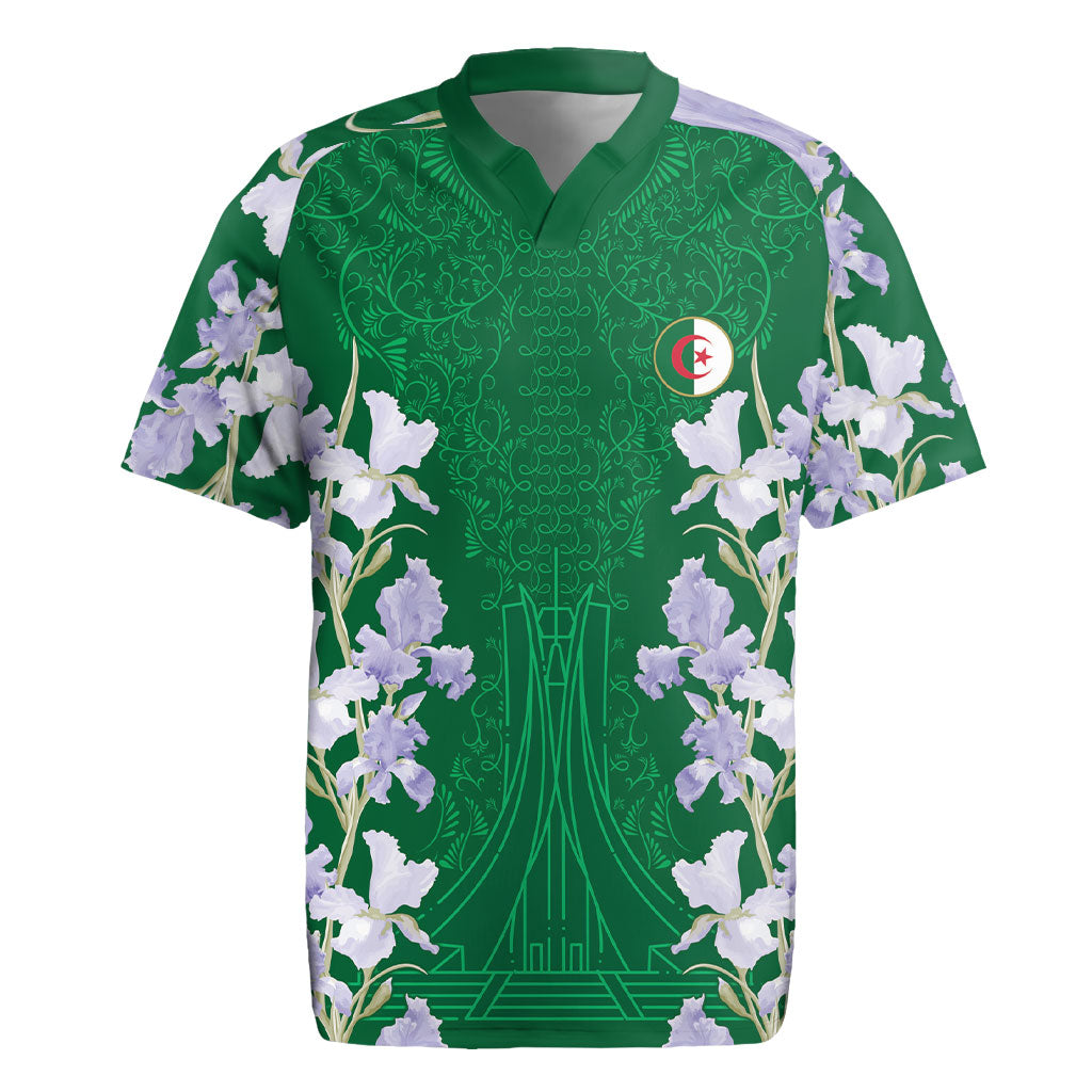 Custom Algeria Iris Floral Green Rugby Jersey Africa Women’s Football Champion Series 2026