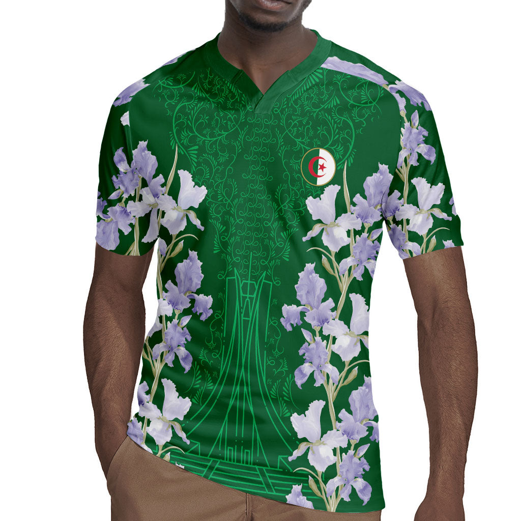 Custom Algeria Iris Floral Green Rugby Jersey Africa Women’s Football Champion Series 2026