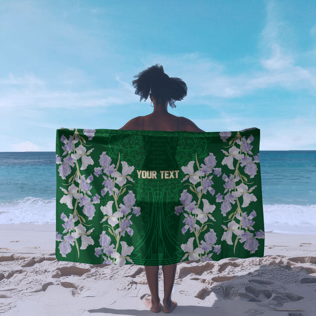 Custom Algeria Iris Floral Green Sarong Africa Women’s Football Champion Series 2026