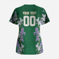 Custom Algeria Iris Floral Green Scrub Top Africa Women’s Football Champion Series 2026