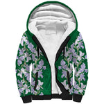 Custom Algeria Iris Floral Green Sherpa Hoodie Africa Women’s Football Champion Series 2026