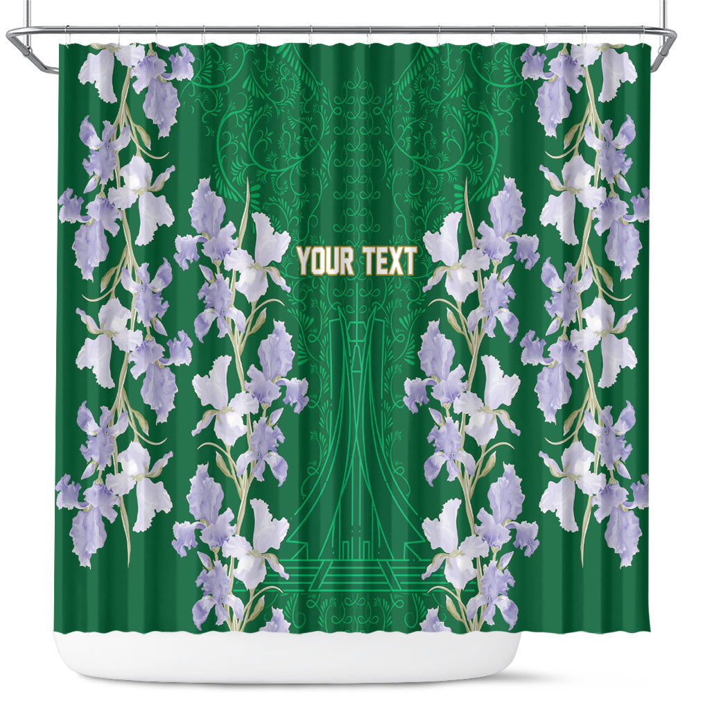 Custom Algeria Iris Floral Green Shower Curtain Africa Women’s Football Champion Series 2026