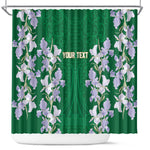 Custom Algeria Iris Floral Green Shower Curtain Africa Women’s Football Champion Series 2026