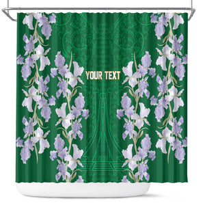 Custom Algeria Iris Floral Green Shower Curtain Africa Women’s Football Champion Series 2026