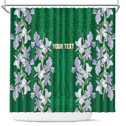 Custom Algeria Iris Floral Green Shower Curtain Africa Women’s Football Champion Series 2026