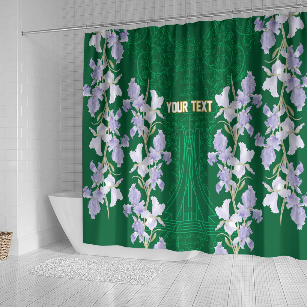 Custom Algeria Iris Floral Green Shower Curtain Africa Women’s Football Champion Series 2026