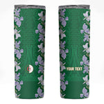 Custom Algeria Iris Floral Green Skinny Tumbler Africa Women’s Football Champion Series 2026