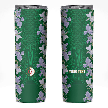 Custom Algeria Iris Floral Green Skinny Tumbler Africa Women’s Football Champion Series 2026