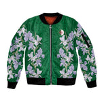 Custom Algeria Iris Floral Green Sleeve Zip Bomber Jacket Africa Women’s Football Champion Series 2026