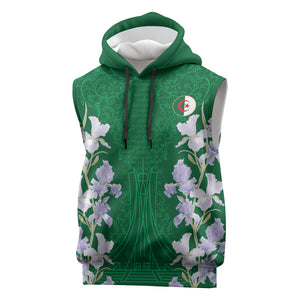 Custom Algeria Iris Floral Green Sleeveless Hoodie Africa Women’s Football Champion Series 2026