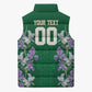 Custom Algeria Iris Floral Green Sleeveless Puffer Jacket Africa Women’s Football Champion Series 2026