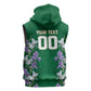 Custom Algeria Iris Floral Green Sleeveless Zip Hoodie Africa Women’s Football Champion Series 2026