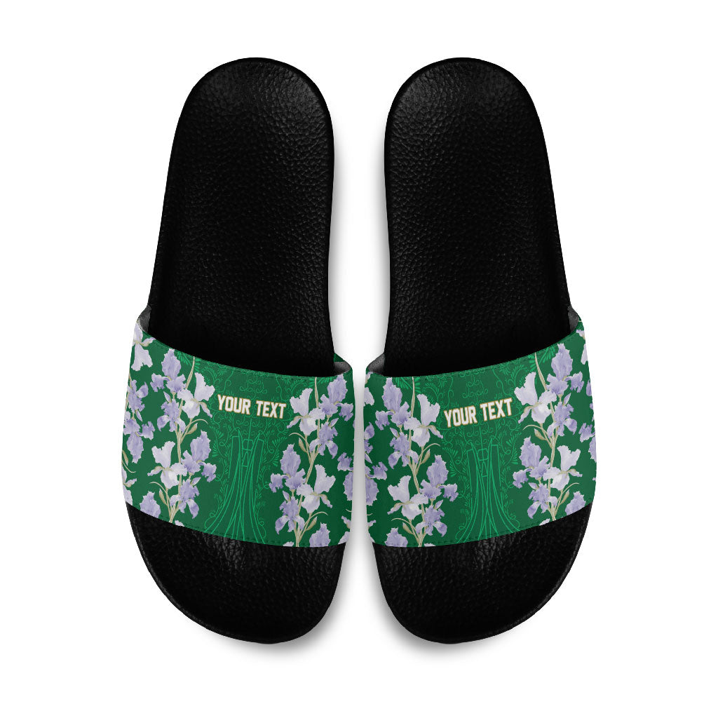 Custom Algeria Iris Floral Green Slide Sandals Africa Women’s Football Champion Series 2026