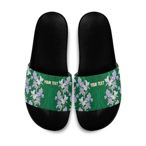 Custom Algeria Iris Floral Green Slide Sandals Africa Women’s Football Champion Series 2026
