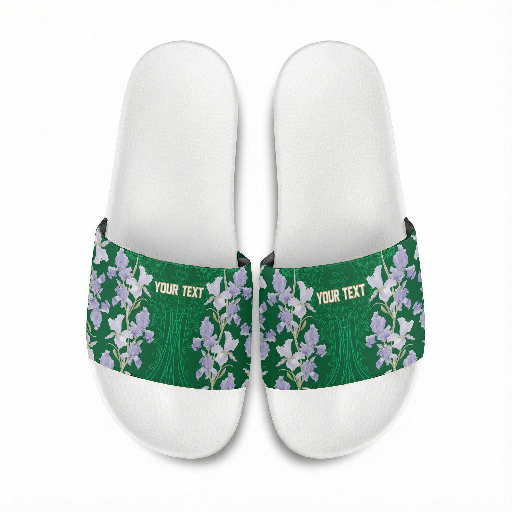Custom Algeria Iris Floral Green Slide Sandals Africa Women’s Football Champion Series 2026
