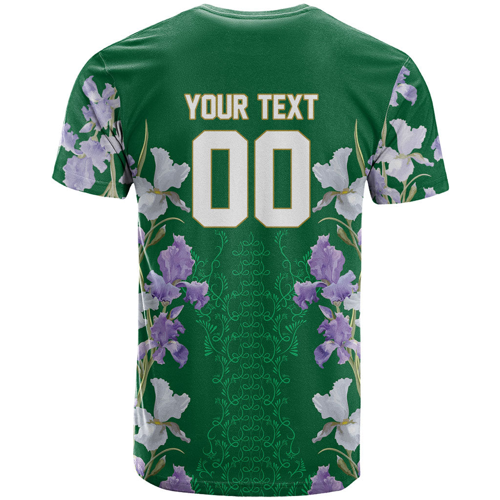 Custom Algeria Iris Floral Green T shirt Africa Women’s Football Champion Series 2026